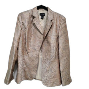 NEW Beautiful Gold Paisley Blazer 16